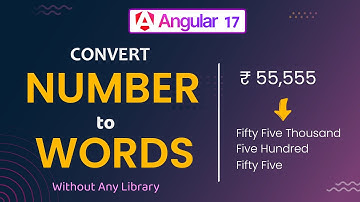 Angular 17 - Convert Number to Words Custom Method | #youtube #angular17 #youtubevideo