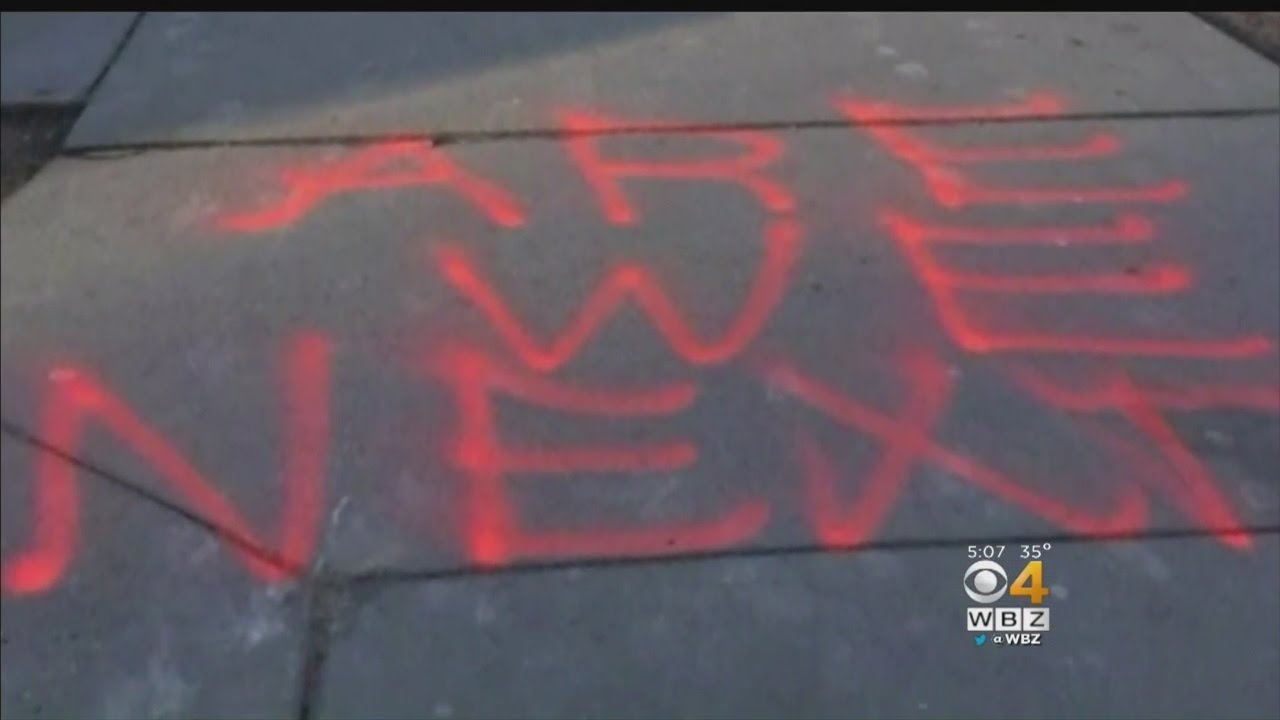 Spray Painted Message Prompts Investigation at a Wellesley School