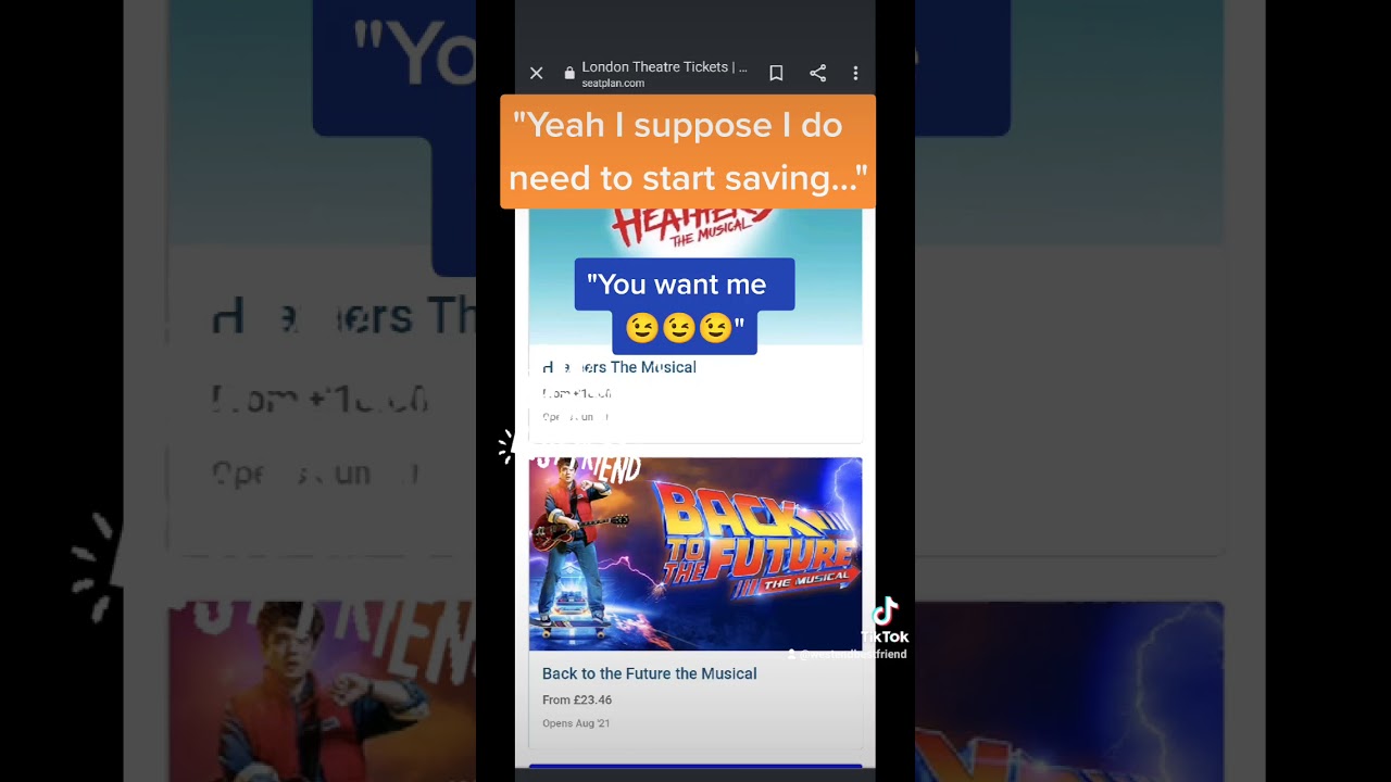 You Want Me! (Theatre Tickets)