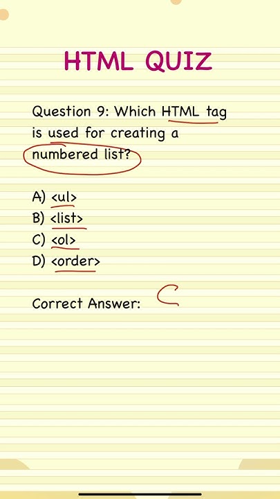How to create ordered list in HTML #html #htmlinterview # ...