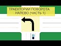 Траектории поворота НАЛЕВО. Пересечение проезжих частей.