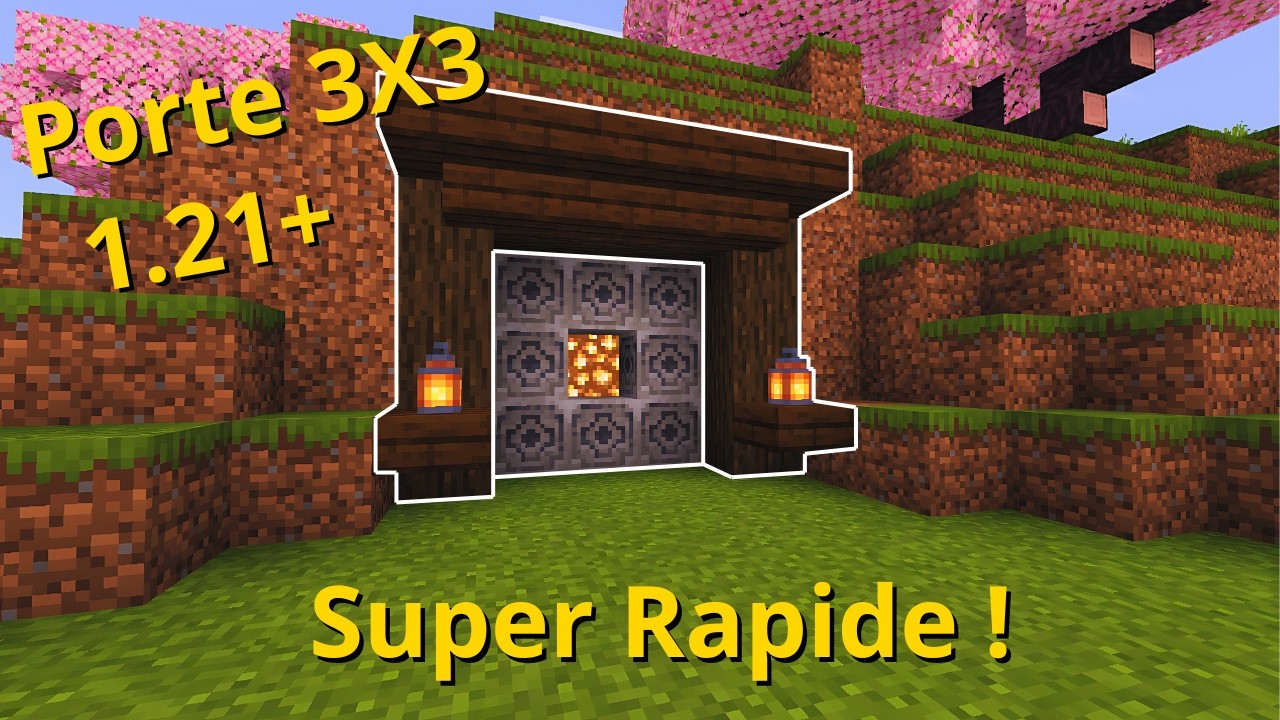 [TUTO] Porte 3x3 Super Rapide et Compacte pour Minecraft Bedrock - YouTube