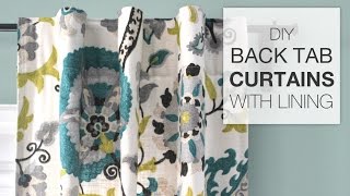 How to Sew Lined Back Tab Curtains (Tutorial)