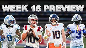 Week 16 Sunday NFL Game Previews (In-Depth Football Statistical Breakdowns)