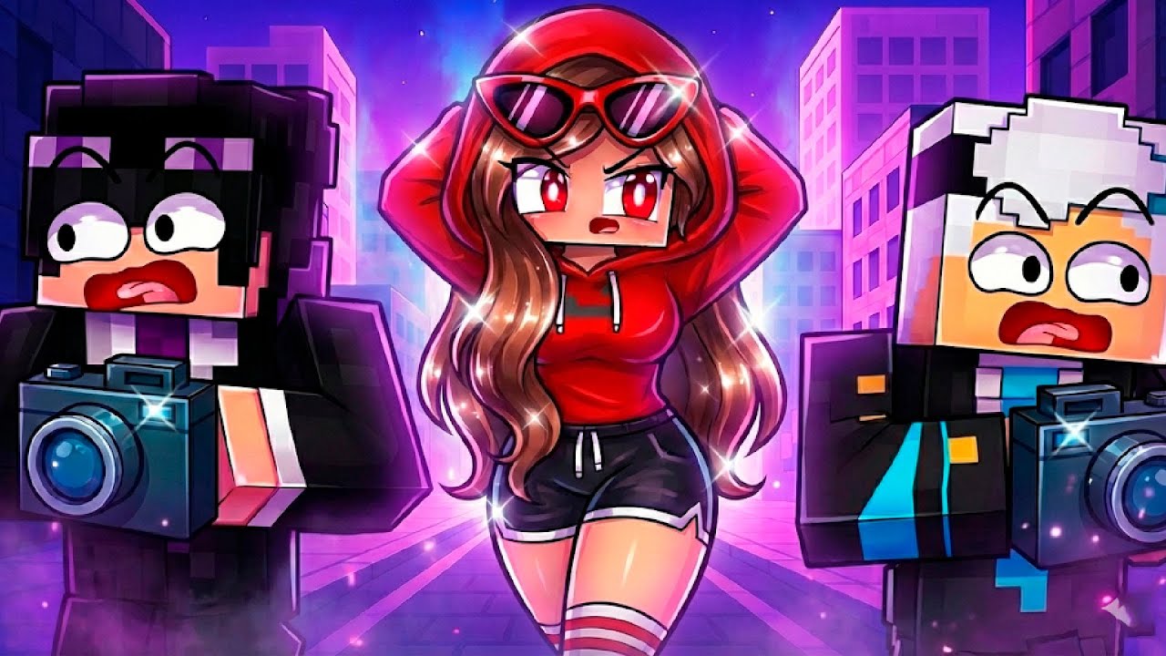 A MINHA NAMORADA é UM ESTRELA SECRETAMENTE no Minecraft