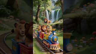 Lion &amp; Cub Introduction 🦁✨ | Cute Baby Lion Story | Animated Cartoon Short #Shorts