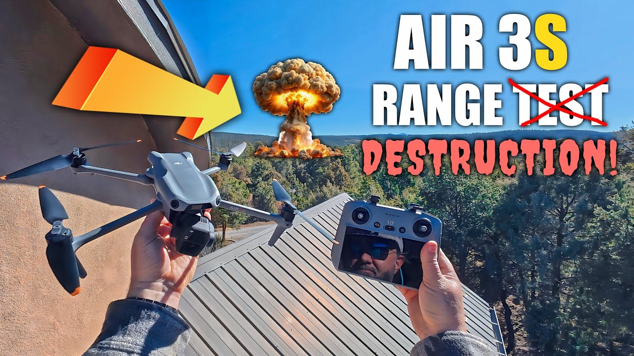 DJI Air 3S Proper Range Test?  Nope... Total Drone Crash Destruction!
