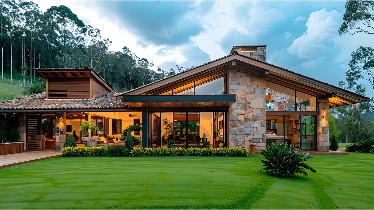 Casa de Campo Moderna e Rústica