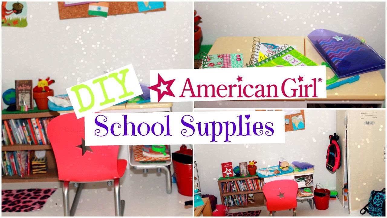 Diy American Girl School Supplies Youtube