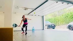 Teresa Navarro entraînement de padel pendant le confinement