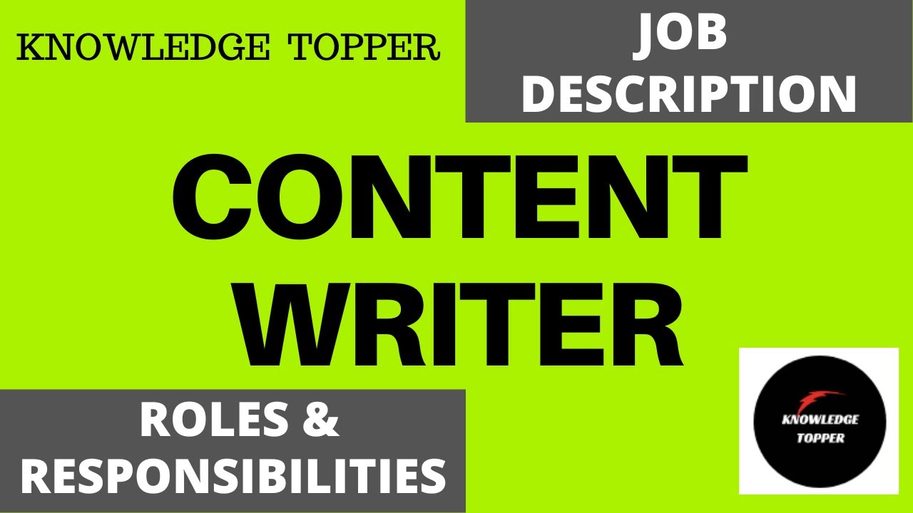 educational content writer job description