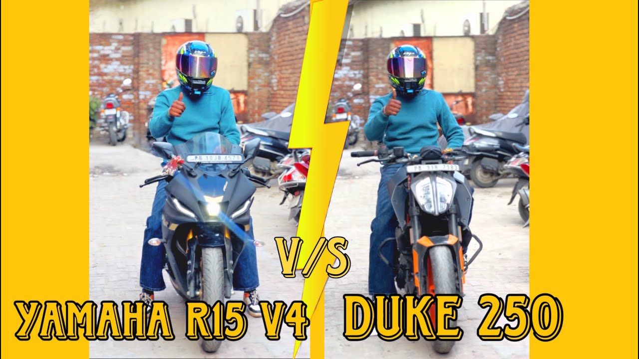 Yamaha R15 v/s Duke 250 😊 ️ - YouTube