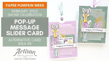 Pop-Up Message Slider Card - Alternative Idea for February 2022 Paper Pumpkin Kit from Stampin