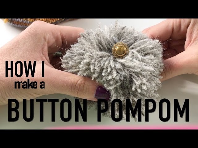Pom Pom Button, Removeable Button for Hat Pom Poms 