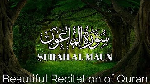 Surah Al-Ma'un (Arabic: سورة الماعون) is the 107th chapter of the Quran