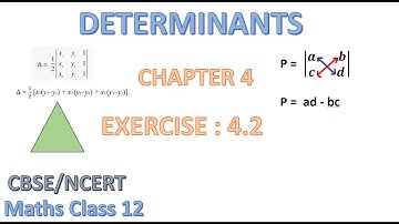 CLASS 12| MATHS| NCERT|CHAPTER 4|Determinant| EXERCISE 4.2