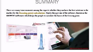 Freezing Point Calculator Software - Buy From ISOWTC Online Portal