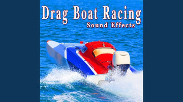Thumbnail of Drag Boat Starting up, Idling, Revving, Then Taking off from Starting Line from Left to Right...