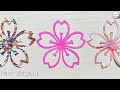 【簡単切り紙】桜の花が好き【Easy kirigami】How to make Cherry Blossom 색종이접기 벚꽃　漂亮的折纸　可爱的樱花 folding paper 桜を咲かせましょう