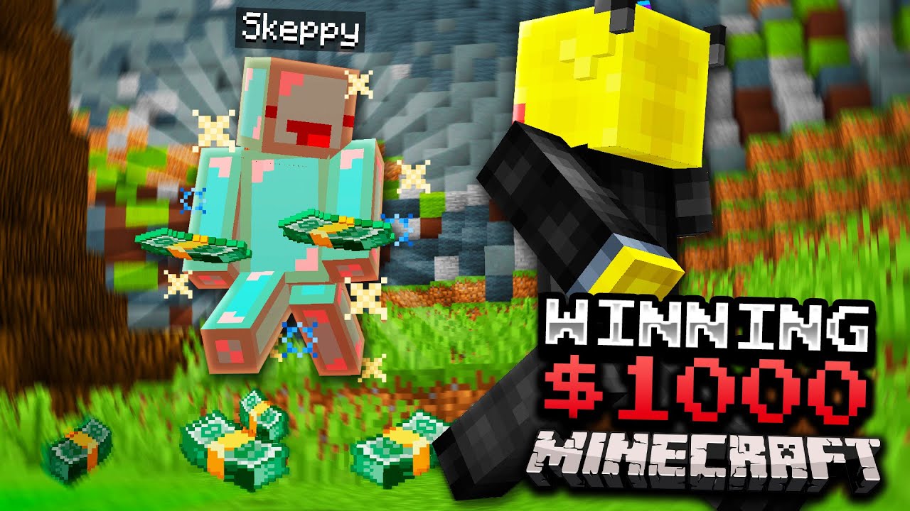 Winning $1,000 in Skeppy's Minecraft YouTuber Battle Royale - YouTube