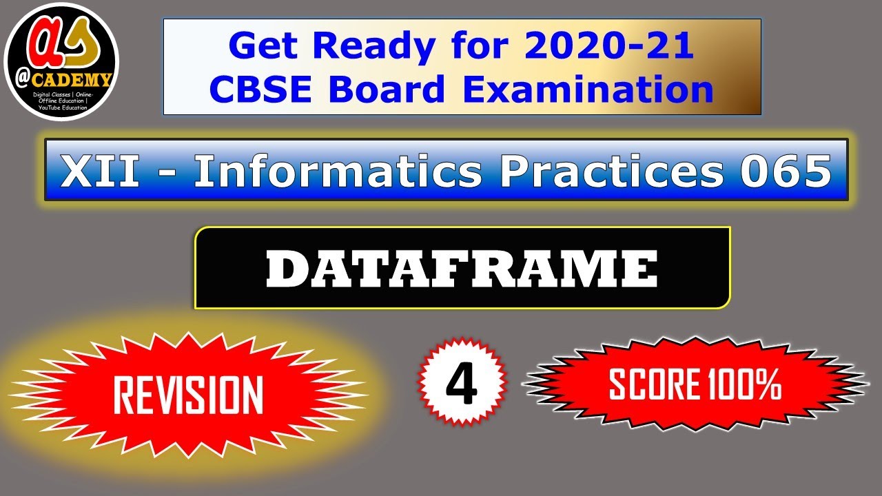 XII IP Revision [065] DataFrame - #4 - YouTube