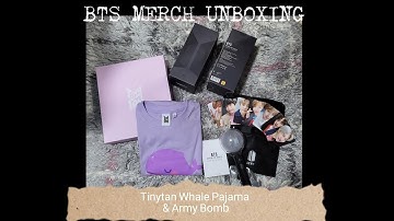 BTS Merch Unboxing: Tinytan Whale Pajama & Official Light Stick Special Edition