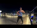 Dubai blue water  melodic dance like a smooth robot daniel dallas uae 