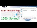 Cannot print pdf file