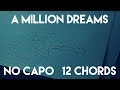 How To Play A Million Dreams by Ziv Zaifman, Hugh Jackman & Michelle Williams | No Capo (12 Chords)