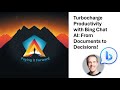 Use Bing Chat AI to analyse your Office 365 files