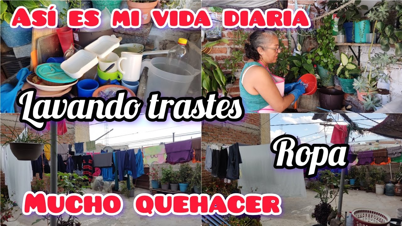 # ASÍ ES Mi VIDA DIARIA 🏠# MUCHO QUEHACER LAVANDO TRASTES # ROPA 👖