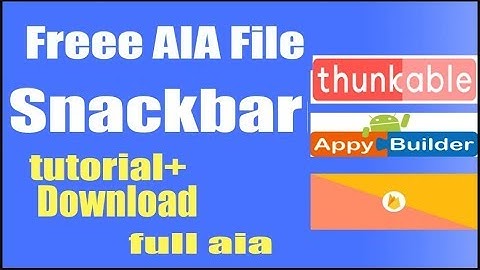 How To Create Beautifull Snackbar With Appybuilder // Thunkable // Bangla Tutorial