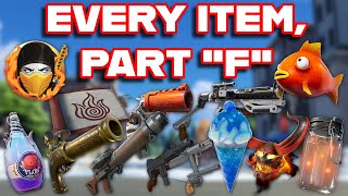 Ranking Every Item In Fortnite Alphabetically Part F