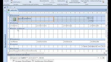 0906: Datenbanken mit MS Access -LE09- Teil6 - Gruppierung, Sortierung und Summen in Berichten