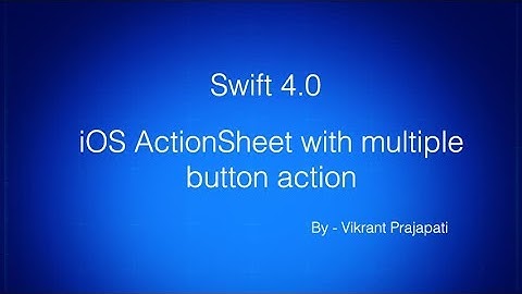 AppEdify: iOS ActionSheet Swift 4.0 | swift tutorials | swift tutor