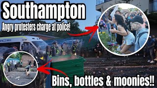 SOUTHAMPTON - There Was Carnage & Destruction As Angry Protesters Clashed With Police!! 