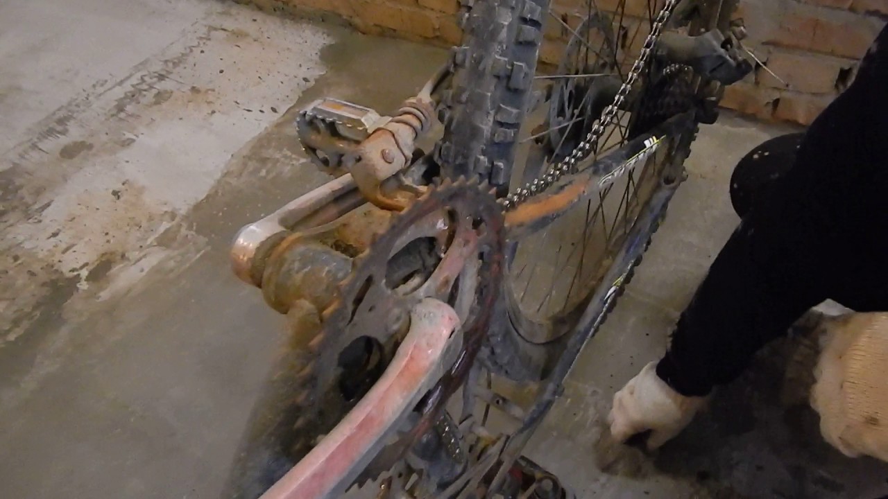 замена цепи на горном велосипеде простой способ)))) - YouTube