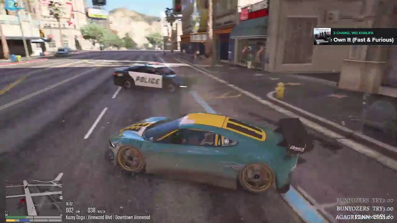 CJ Ve Damian Polisten Kaçıyor!!!  BLVCK W-GUNS!! - EightbornV RP   (Nickedb0w)