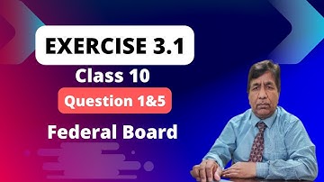 Exercise 3.1 Variation|Question 1 to 5|Class 10 Maths|Federal Board|Maths with Sir Basharat Hussain