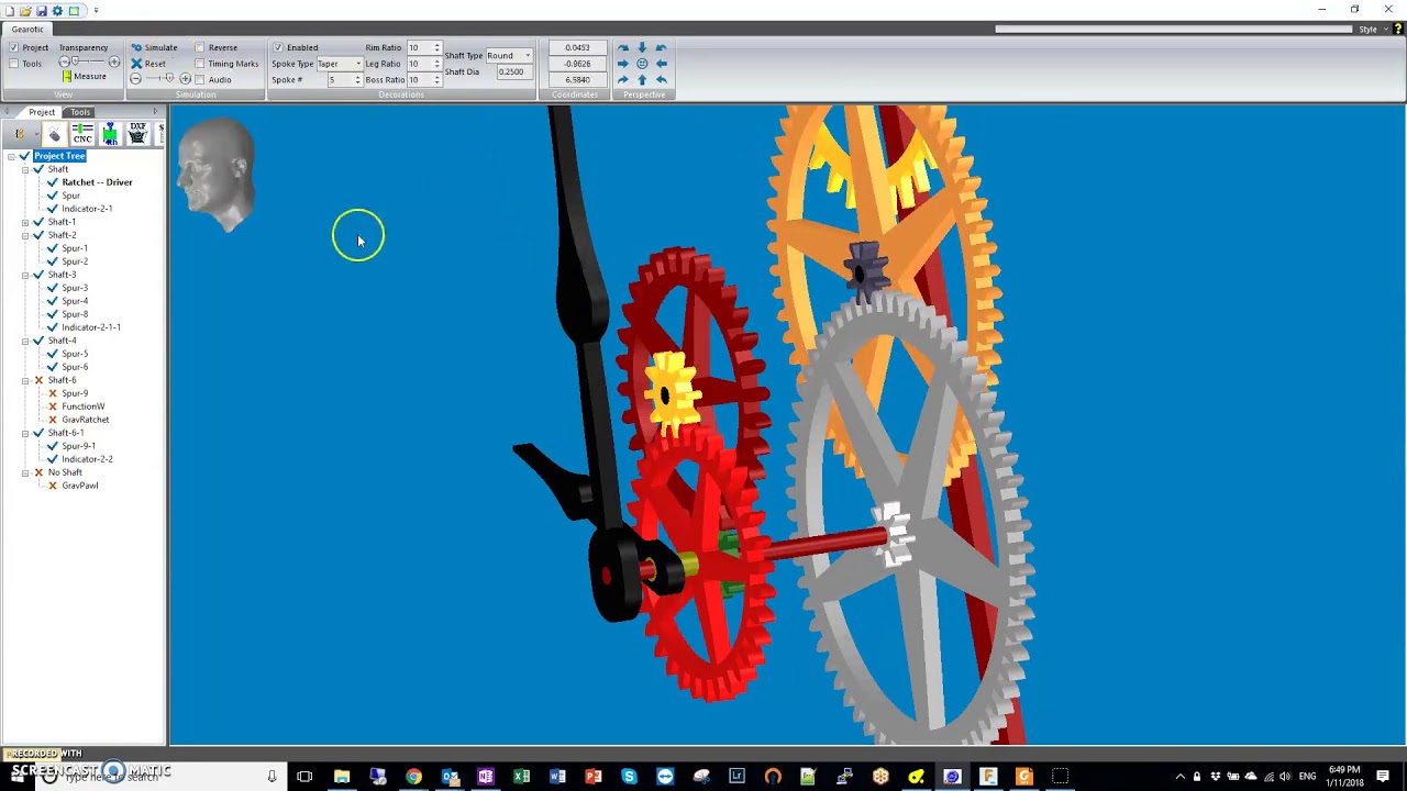 Clock Design Iteration 6 with a Clutch - YouTube