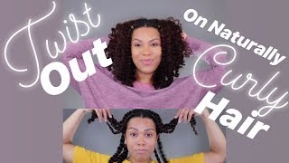 Twist out on naturally Curly Hair (3B/C)