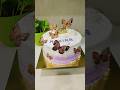 beautiful purple theme cake 🦋#shortsfeed #trending #butterfly #shortvideo #chocolate #cake