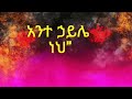 አንተ ኃይሌ ነህ Ante Hayle Neh New Amharic Gospel Song Ethiopian 2025 