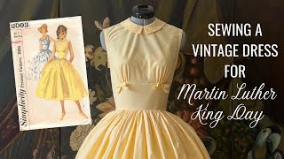 Sewing A Vintage 1950s Dress Pattern For Martin Luther King Day #asmr