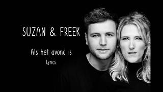 Suzan & Freek - Als het avond is - Lyrics chords