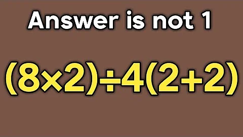 (8×2)÷4(2+2) = ❓ / Simplify algebraic expression / PEMDAS rules question