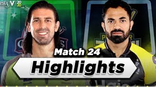 Peshawar Zalmi Vs Lahore Qalandars Match 24 Highlights