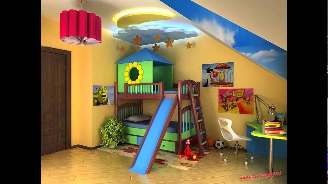 Детская мебель в квартире. Комната для детей. Детская комната с игровой зоной. Игровой дом для детей. Детская комната с горкой.