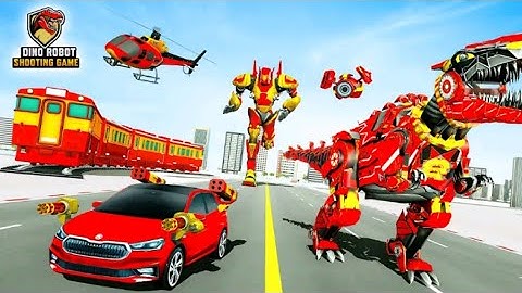DINO ROBOT CAR TRANSFORMATION Game PLAY...