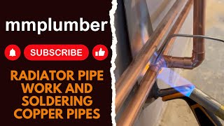 Radiator pipework and soldering copper pipes